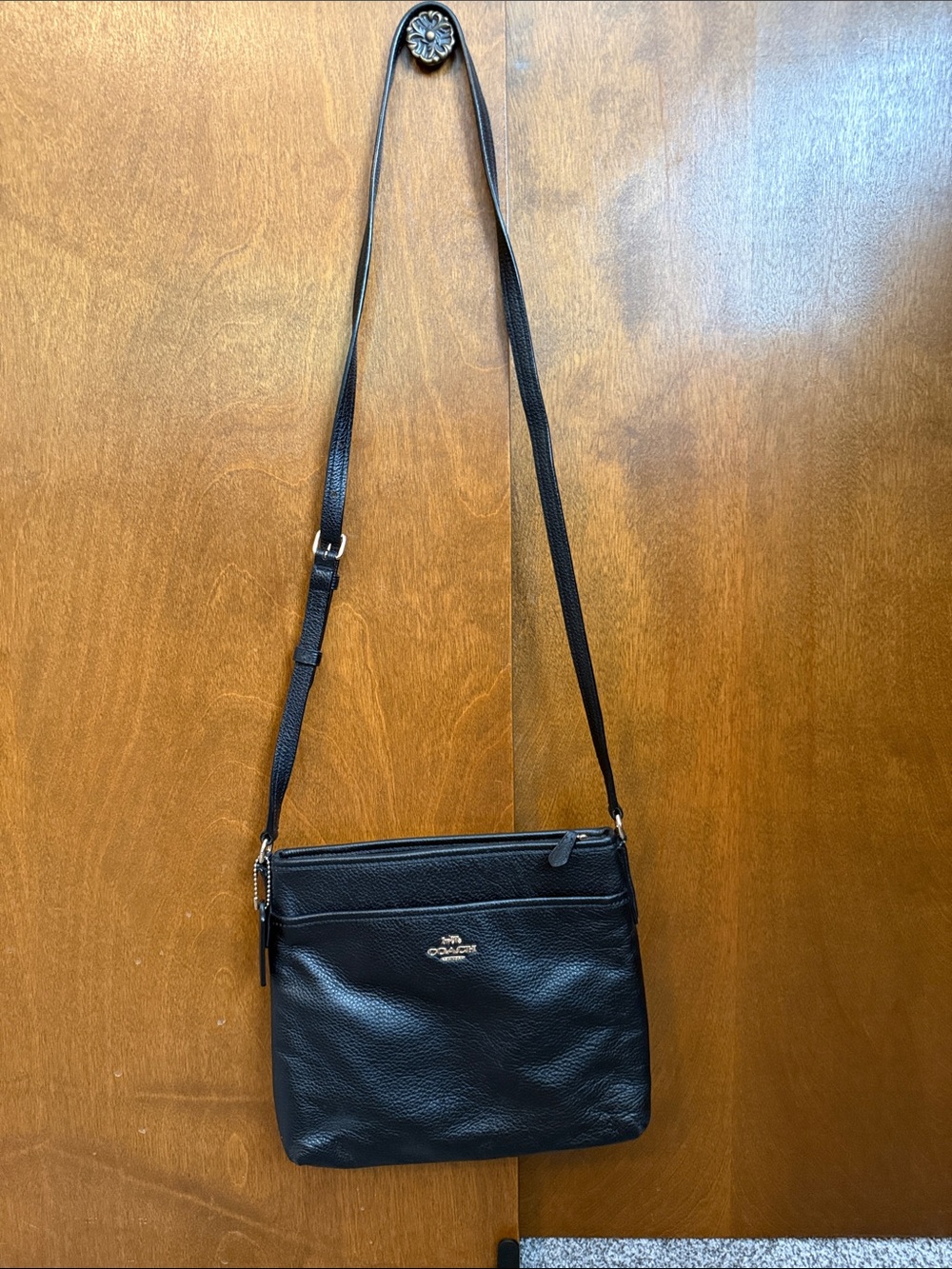 Coach Black Pebbled Leather Crossbody